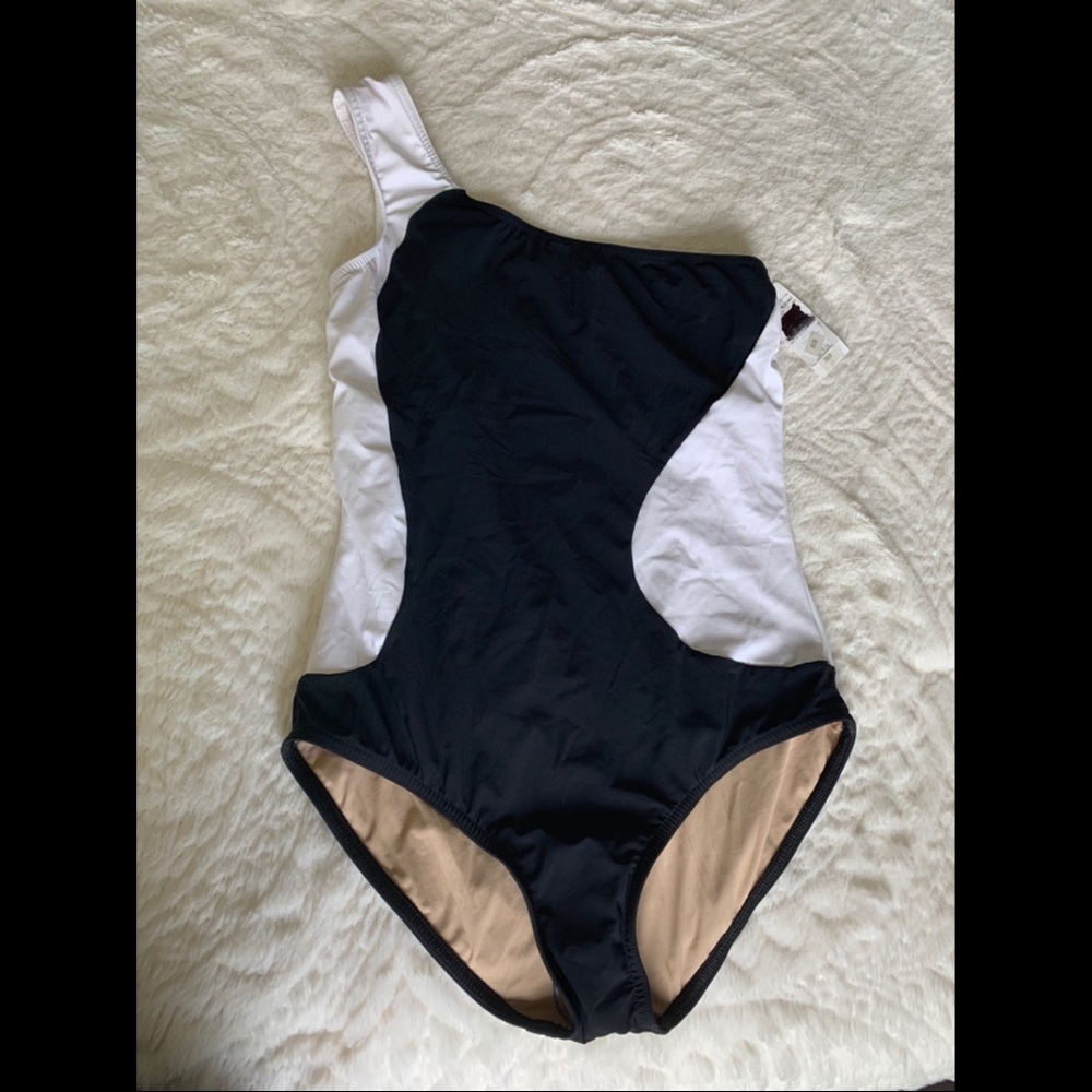 One Shoulder Black White Karla Colletto Swimsuit